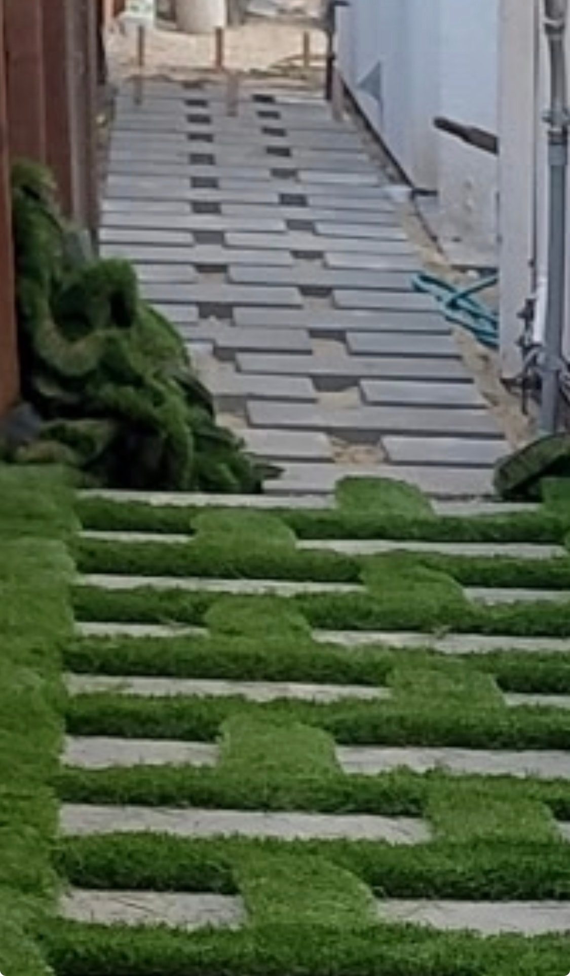 Pavers & Imitation Grass